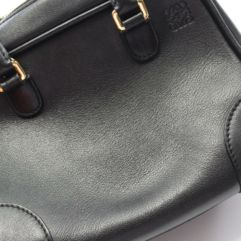 LOEWE Amazona 75 肩斜背包 手提包 301.30.L01 皮革 黑色 二手 女士-8