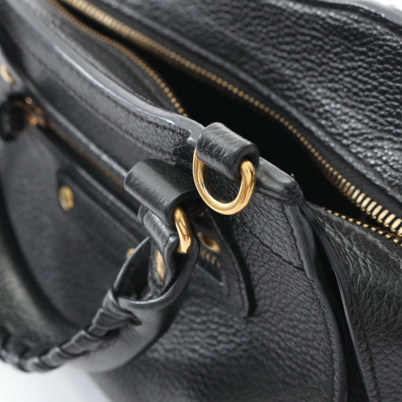 BALENCIAGA NEO CLASS CITY MINI 單肩斜背包 手提包 638524 皮革 黑色-4