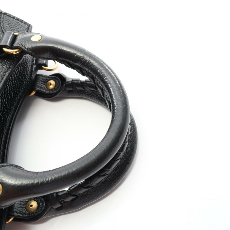 BALENCIAGA NEO CLASS CITY MINI 單肩斜背包 手提包 638524 皮革 黑色-5