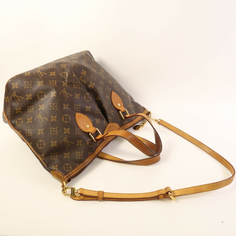 LOUIS VUITTON Monogram Palermo PM金扣手挽肩背兩用袋棕色-7