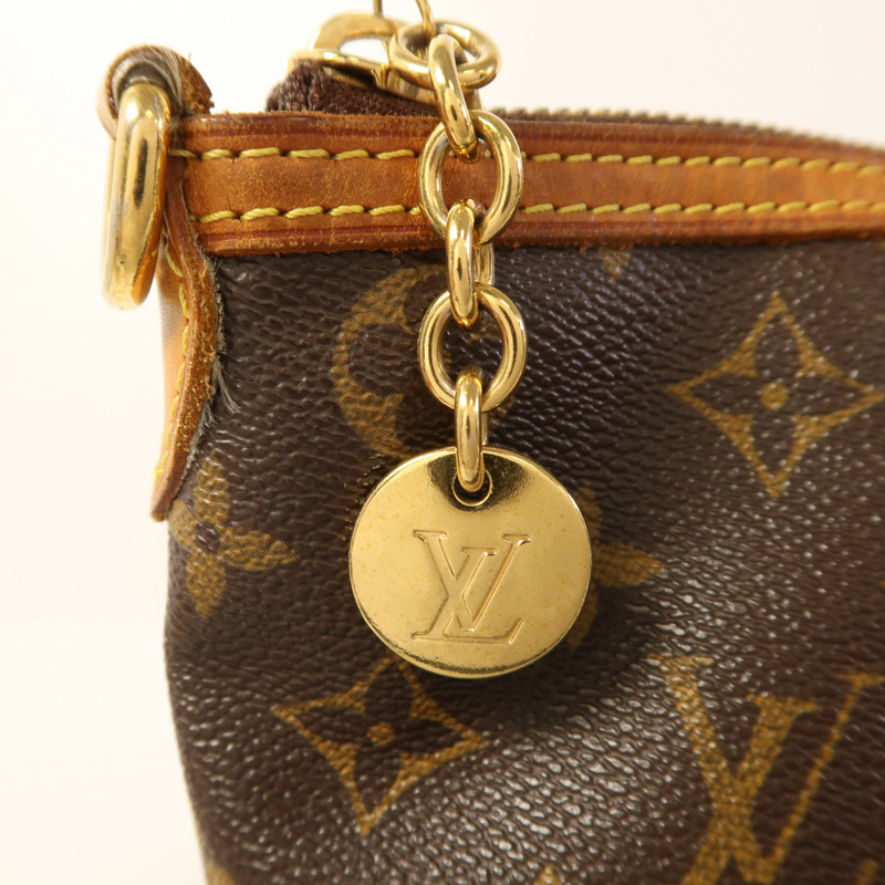 LOUIS VUITTON Monogram Palermo PM金扣手挽肩背兩用袋棕色-12