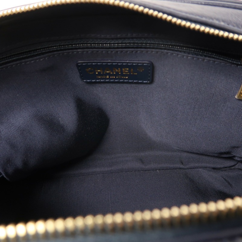 CHANEL 牛皮皮革2 Way Shoulder金扣手挽肩背兩用袋-5