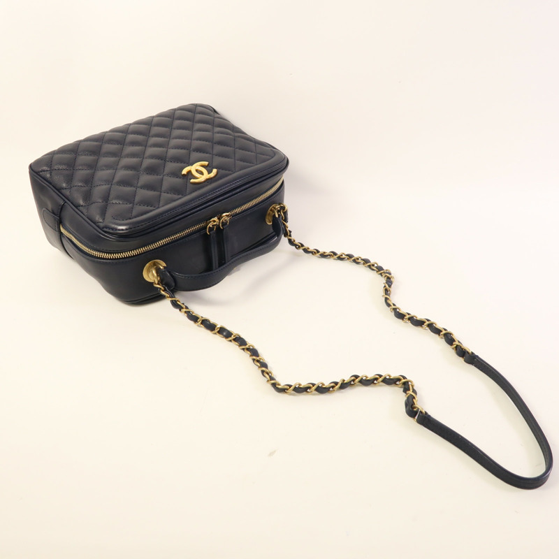 CHANEL 牛皮皮革2 Way Shoulder金扣手挽肩背兩用袋-8