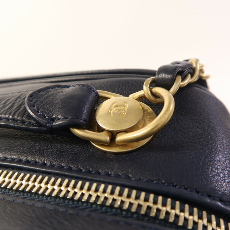 CHANEL 牛皮皮革2 Way Shoulder金扣手挽肩背兩用袋-17