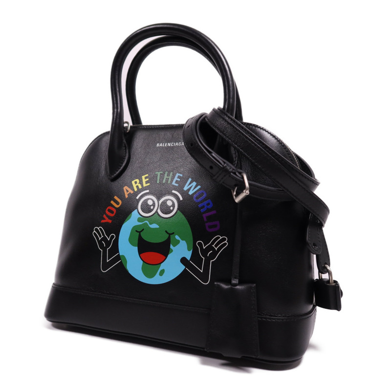 BALENCIAGA 牛皮皮革Ville Small銀扣手挽肩背兩用袋-2