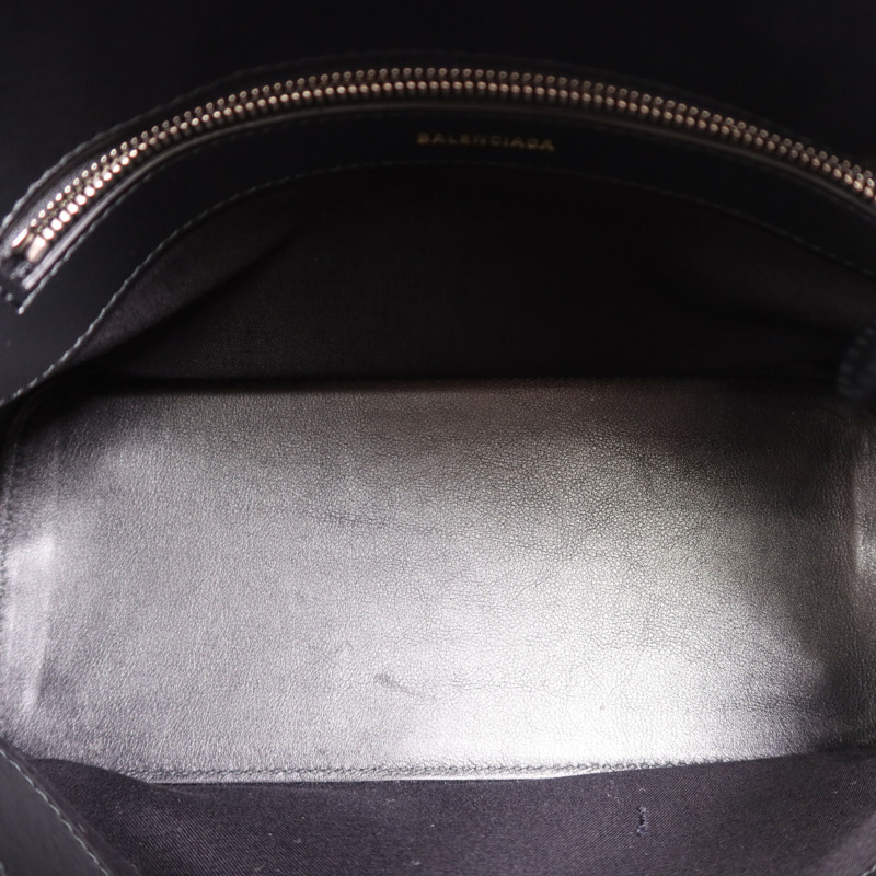 BALENCIAGA 牛皮皮革Ville Small銀扣手挽肩背兩用袋-4