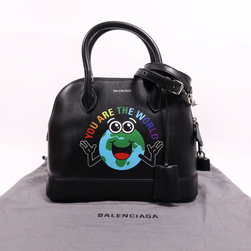 BALENCIAGA 牛皮皮革Ville Small銀扣手挽肩背兩用袋-8