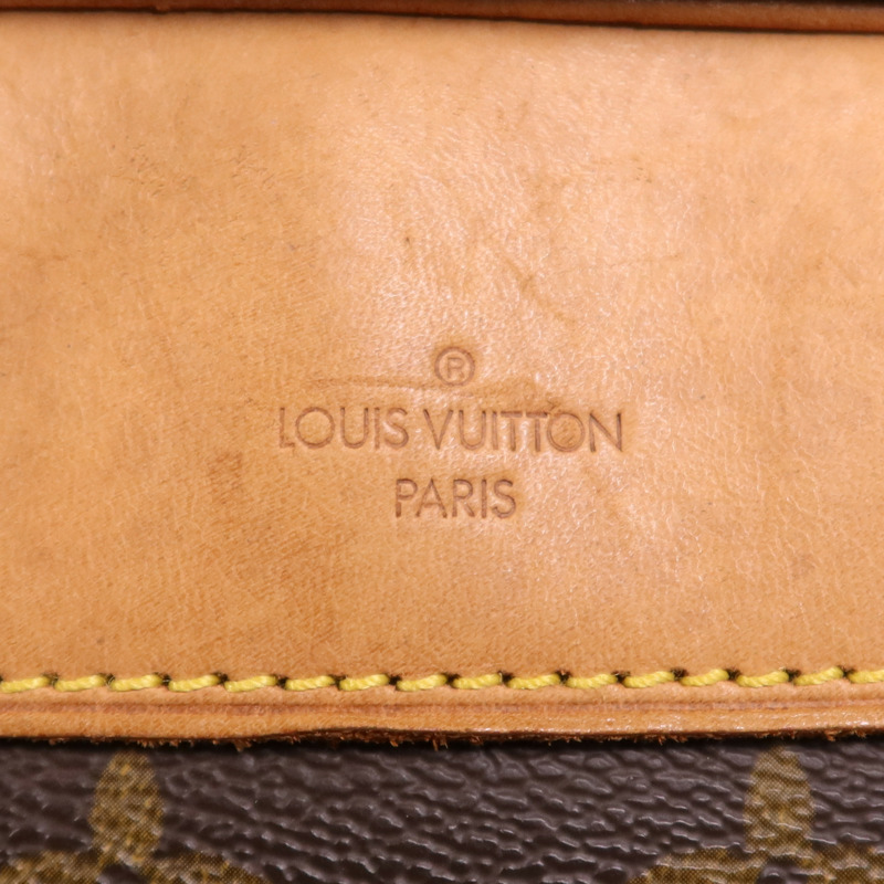 LOUIS VUITTON Monogram Deauville金扣手挽袋棕色-5