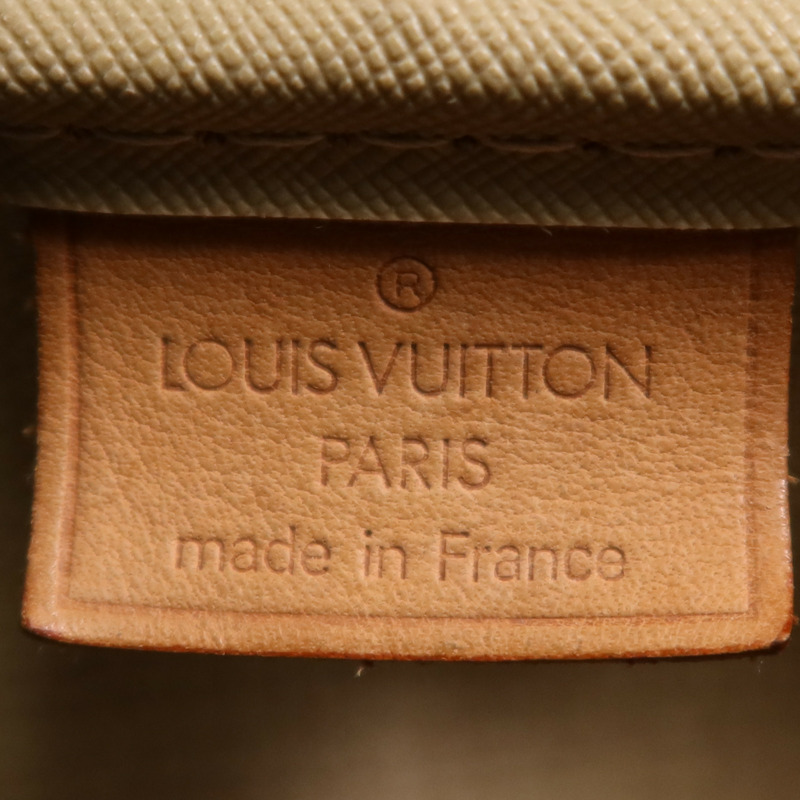 LOUIS VUITTON Monogram Deauville金扣手挽袋棕色-12