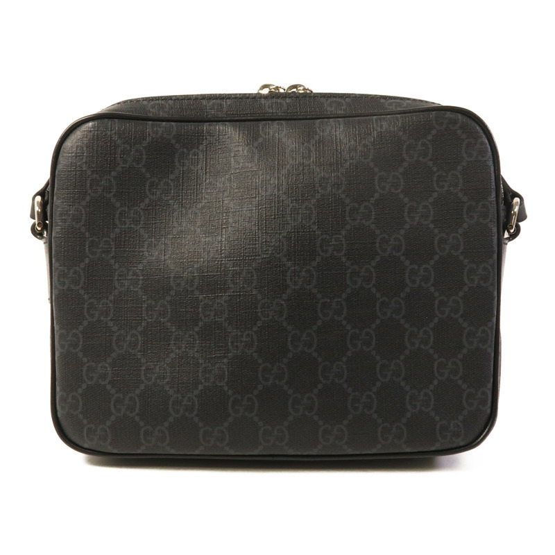 GUCCI 塗層帆布Crossbody Bag銀扣肩背袋-1