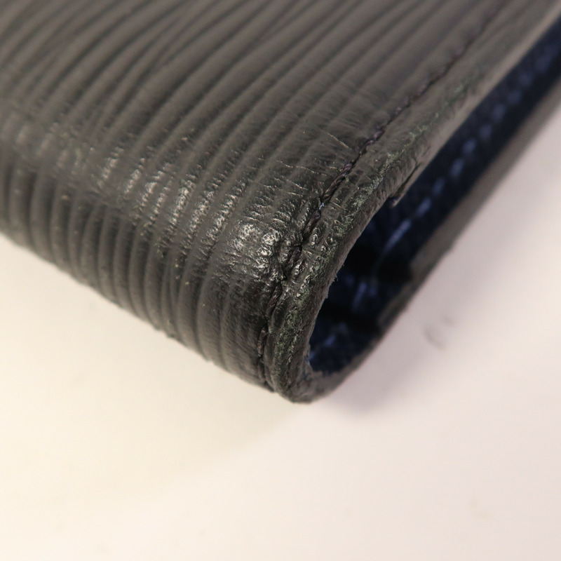 LOUIS VUITTON Epi Portefeuille Brazza銀扣長錢包-9