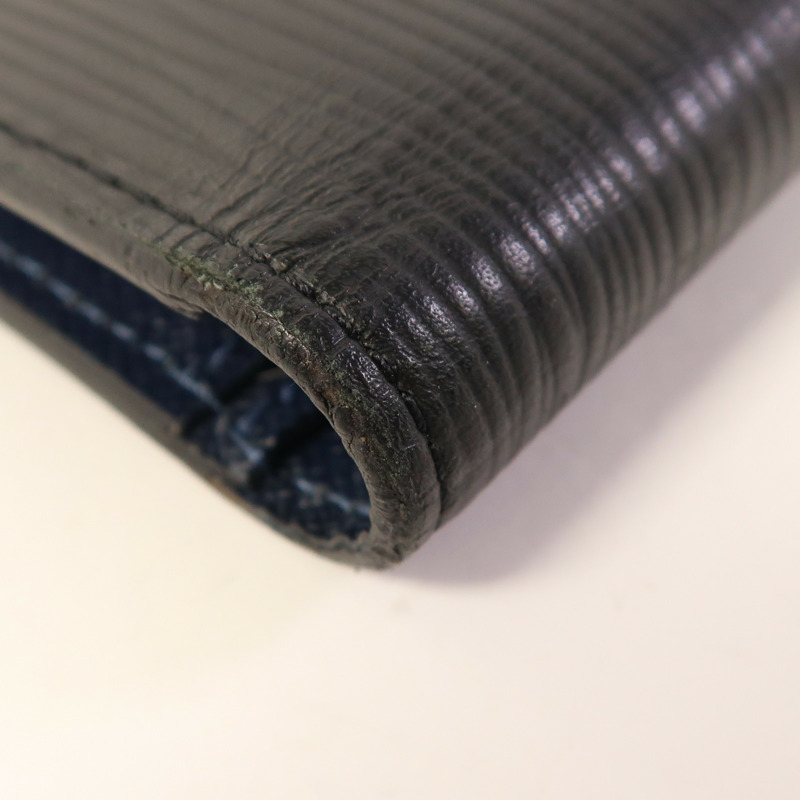 LOUIS VUITTON Epi Portefeuille Brazza銀扣長錢包-10