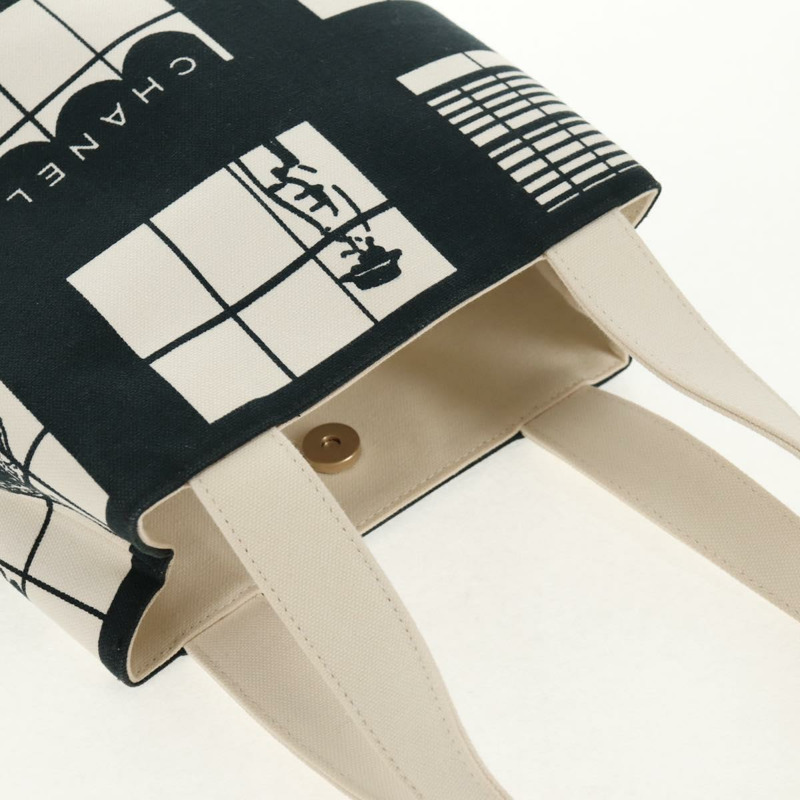 【日本直送】香奈兒手袋帆布黑金色 CC 正品 145125V-13