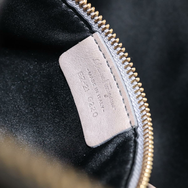 【日本直送】Salvatore Ferragamo Gancini 手提包 皮革 兩用 米色 金色 正品 sw1593-11