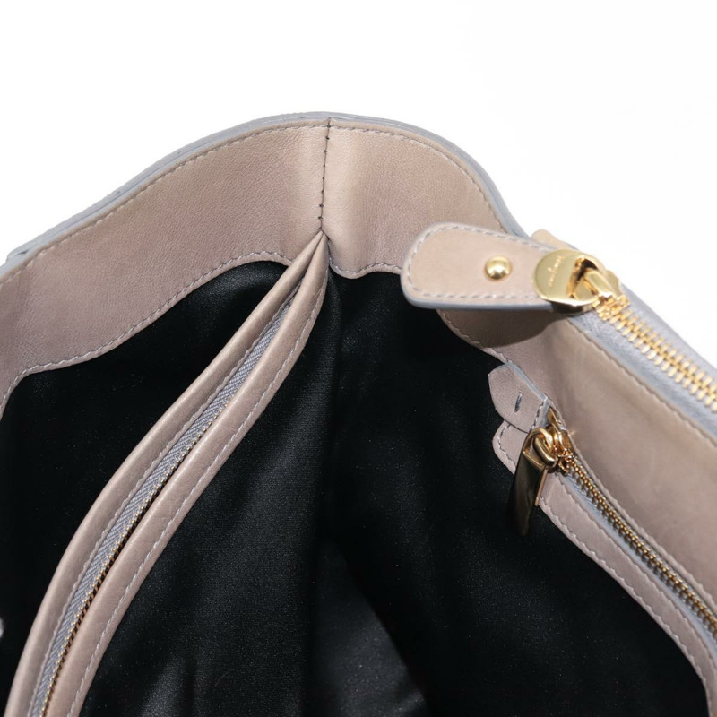 【日本直送】Salvatore Ferragamo Gancini 手提包 皮革 兩用 米色 金色 正品 sw1593-20