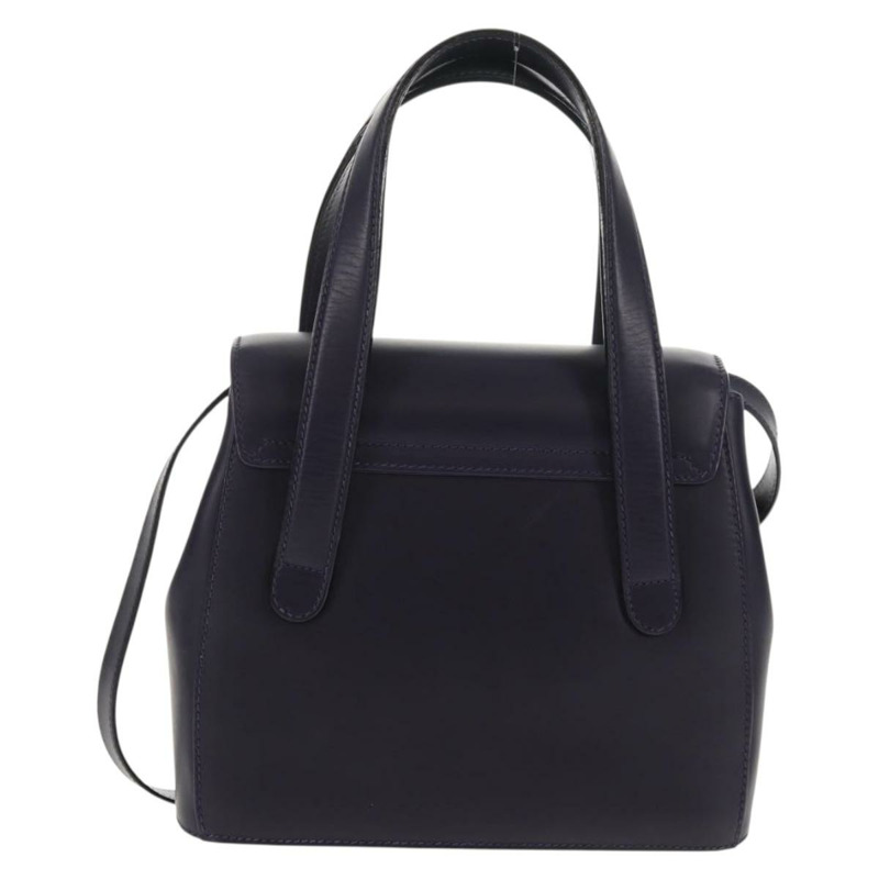 【日本直送】Salvatore Ferragamo Gancini 手提包 皮革 2way 紫金色 Auth 145500V-1