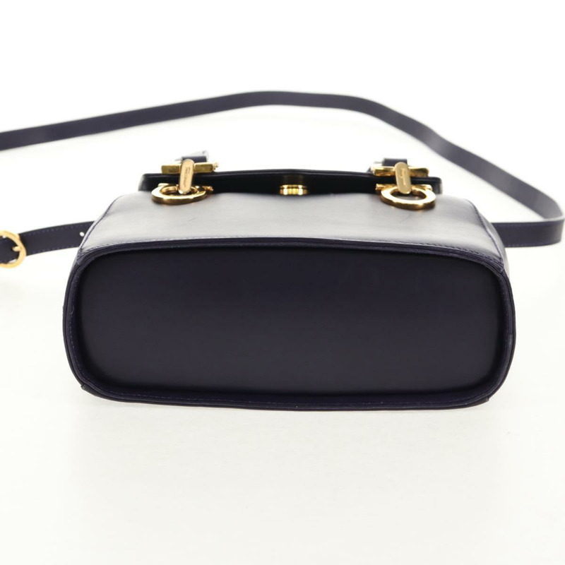 【日本直送】Salvatore Ferragamo Gancini 手提包 皮革 2way 紫金色 Auth 145500V-4