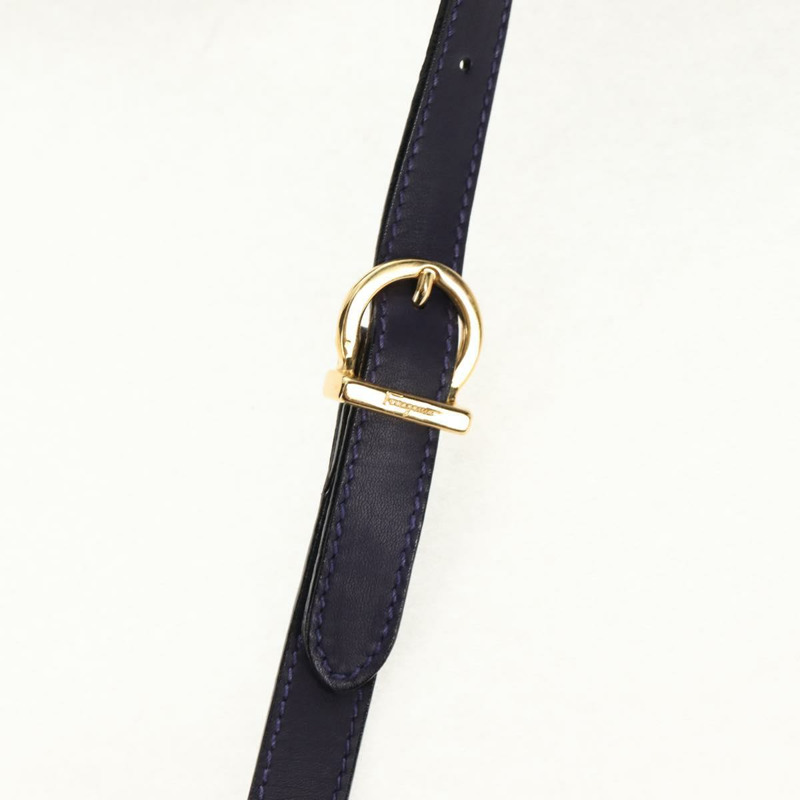 【日本直送】Salvatore Ferragamo Gancini 手提包 皮革 2way 紫金色 Auth 145500V-9