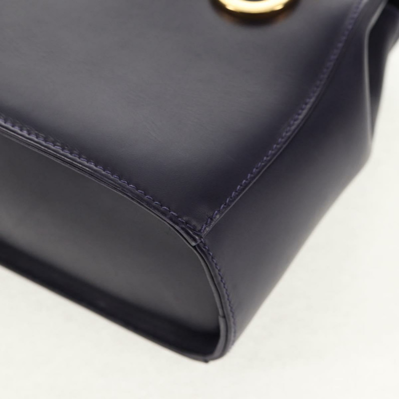 【日本直送】Salvatore Ferragamo Gancini 手提包 皮革 2way 紫金色 Auth 145500V-16