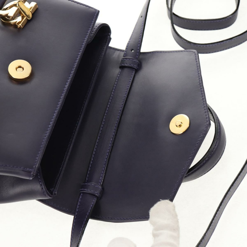 【日本直送】Salvatore Ferragamo Gancini 手提包 皮革 2way 紫金色 Auth 145500V-20