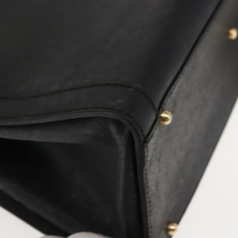 【日本直送】GUCCI 竹節手提包 皮革 黑金色 002 1186 0260 正品 146413-8