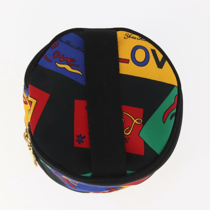 【日本直送】SAINT LAURENT 化妝包 尼龍 黑金 正品 am9351-5