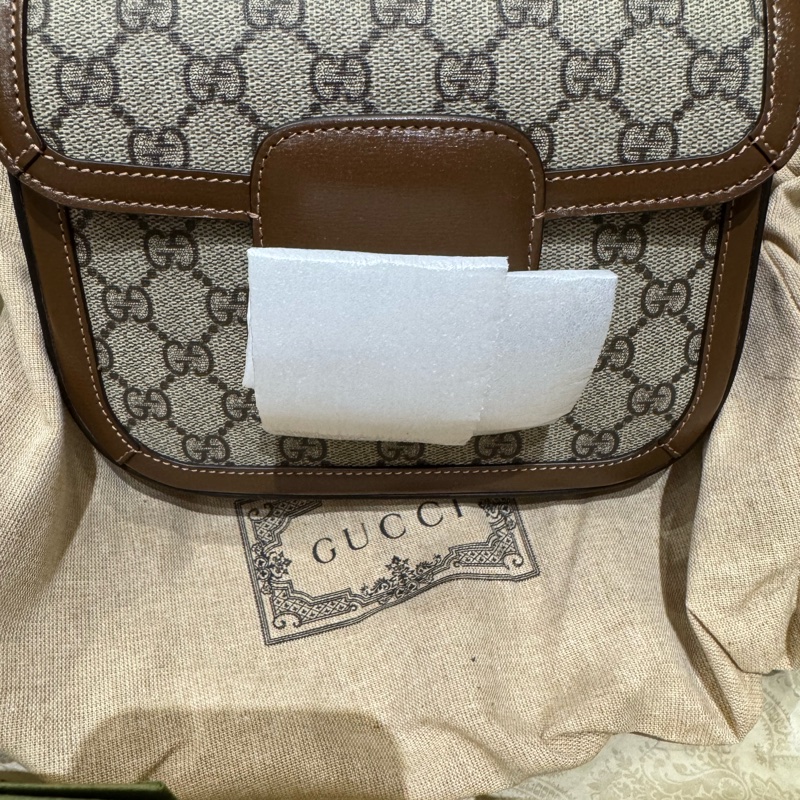 🇮🇹Gucci✨全新經典1955系列GG Supreme帆布馬鞍包✨-3