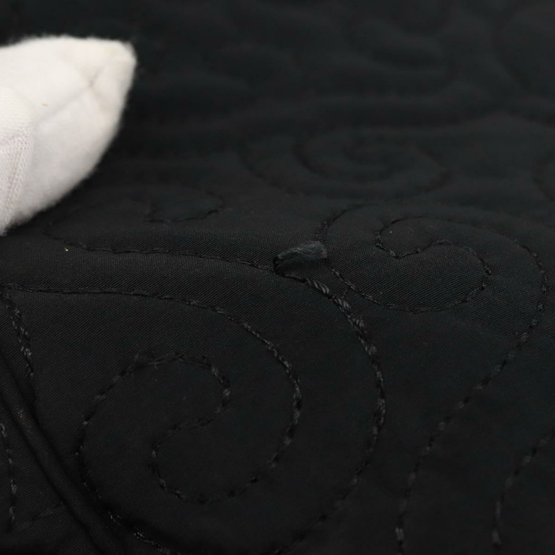 【日本直送】SAINT LAURENT 尼龍黑色金色手提包 Auth bs29972-2