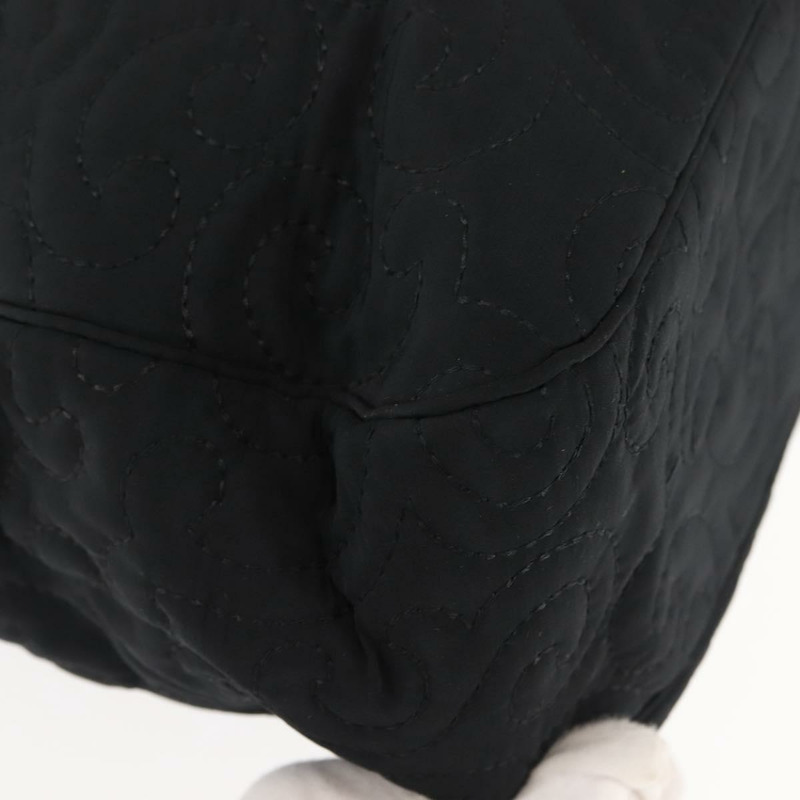 【日本直送】SAINT LAURENT 尼龍黑色金色手提包 Auth bs29972-9