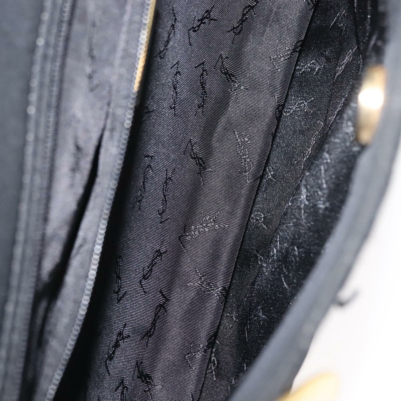【日本直送】SAINT LAURENT 尼龍黑色金色手提包 Auth bs29972-11