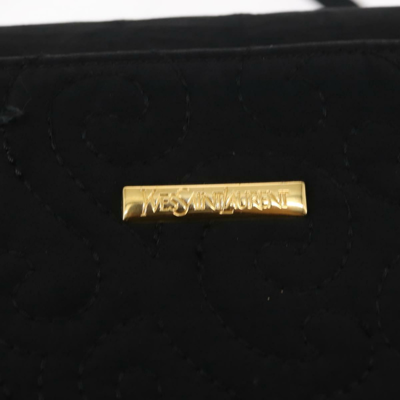 【日本直送】SAINT LAURENT 尼龍黑色金色手提包 Auth bs29972-16