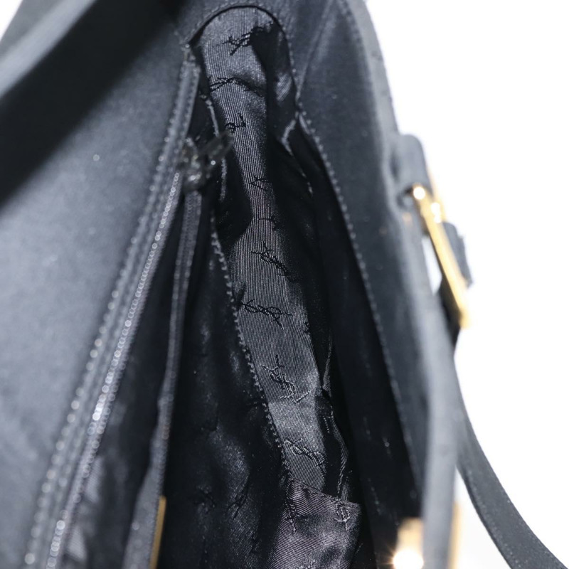 【日本直送】SAINT LAURENT 尼龍黑色金色手提包 Auth bs29972-17