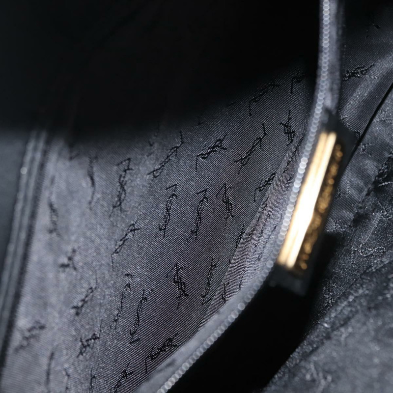 【日本直送】SAINT LAURENT 尼龍黑色金色手提包 Auth bs29972-19