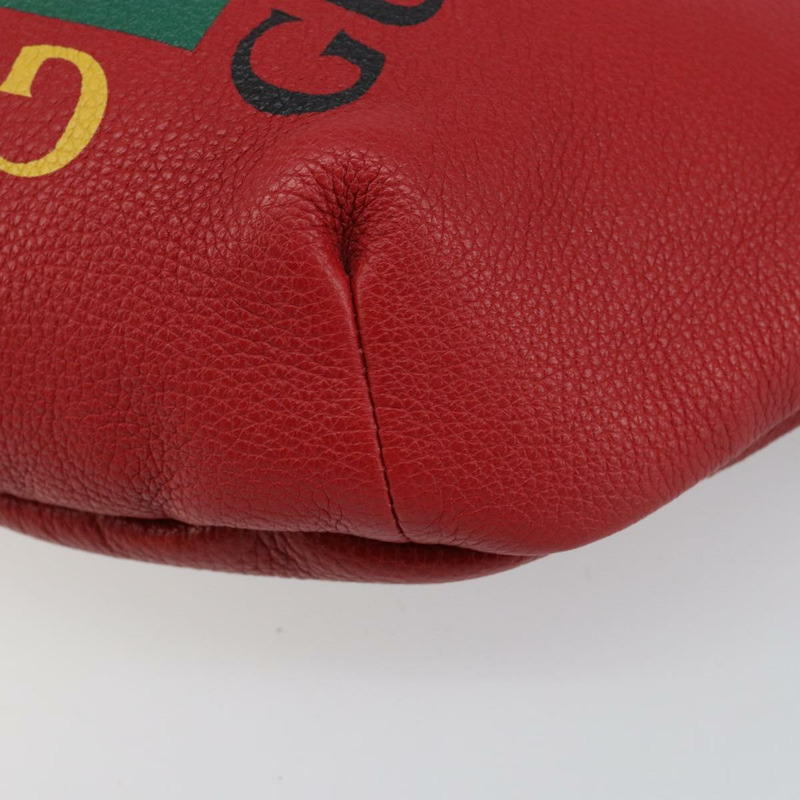 【日本直送】GUCCI Web Sherry Line 皮革紅色斜背包 530412 正品 146075-8