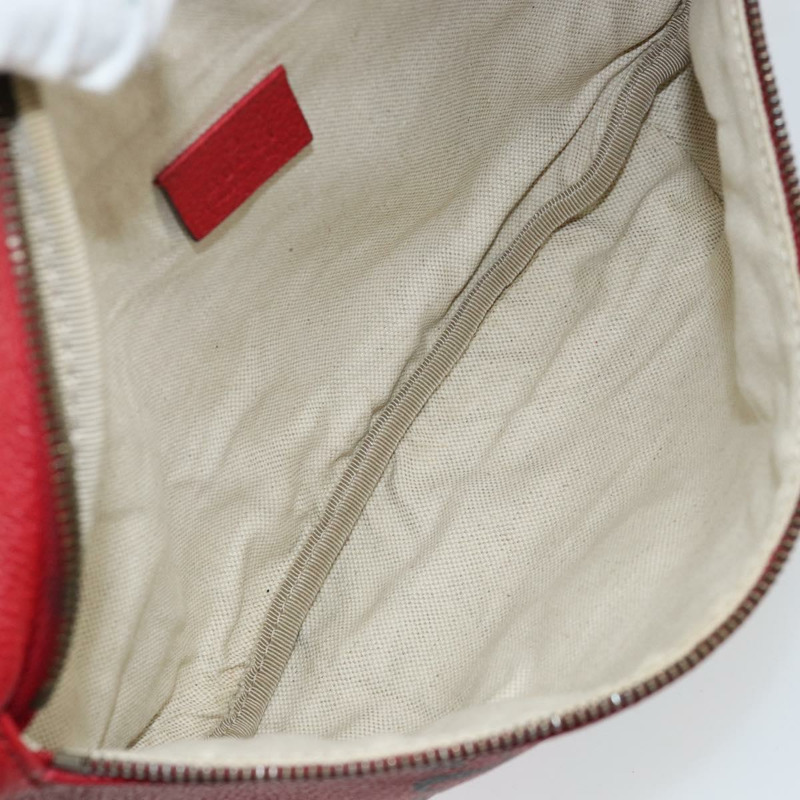 【日本直送】GUCCI Web Sherry Line 皮革紅色斜背包 530412 正品 146075-9