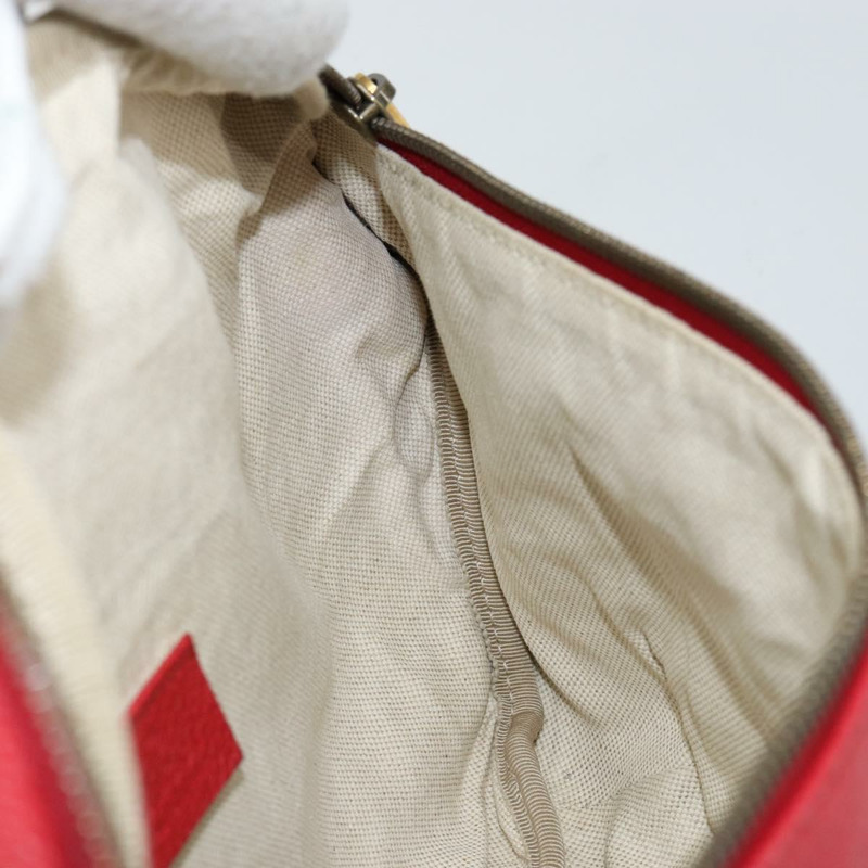 【日本直送】GUCCI Web Sherry Line 皮革紅色斜背包 530412 正品 146075-18