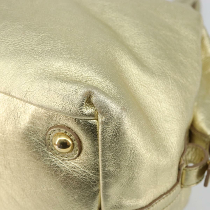 【日本直送】SAINT LAURENT 易 Mini Boston Bag 皮革金色正品 BA6609-8