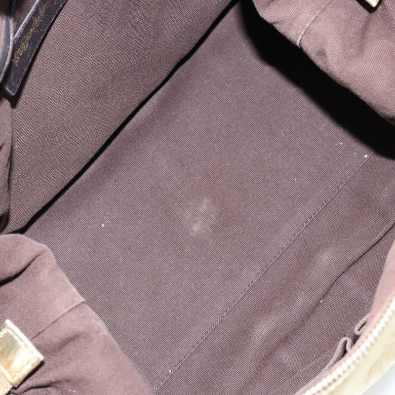 【日本直送】SAINT LAURENT 易 Mini Boston Bag 皮革金色正品 BA6609-10