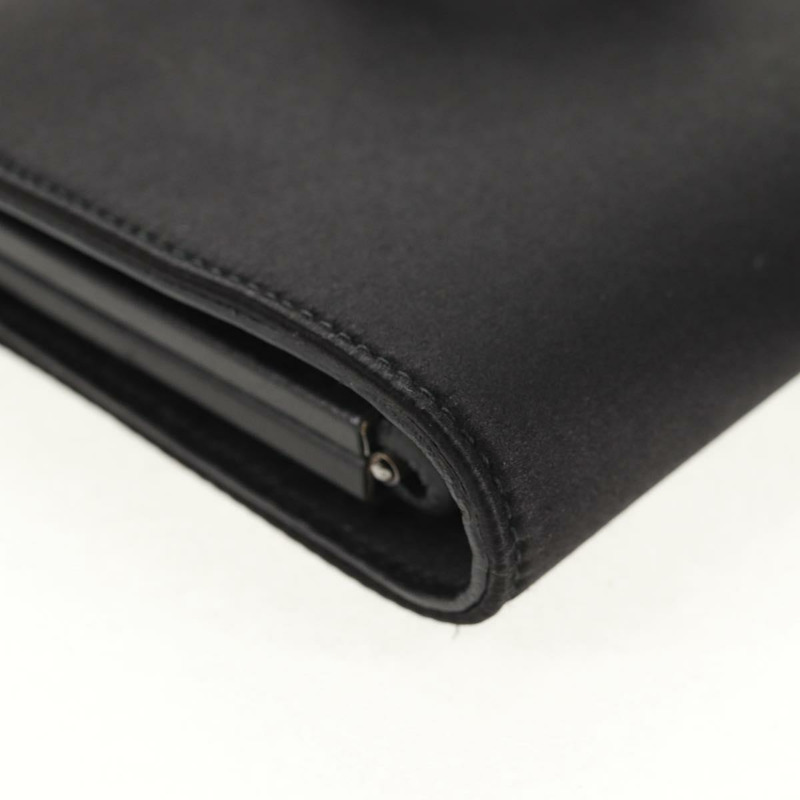 【日本直送】Salvatore Ferragamo Gancini 手拿包 緞面黑銀色 正品 146102V-6