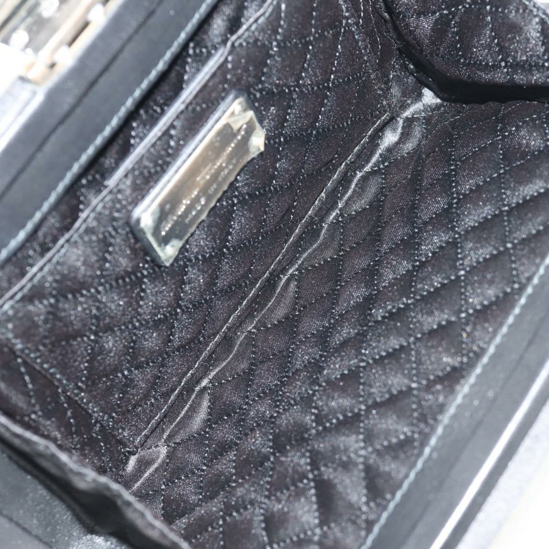 【日本直送】Salvatore Ferragamo Gancini 手拿包 緞面黑銀色 正品 146102V-9