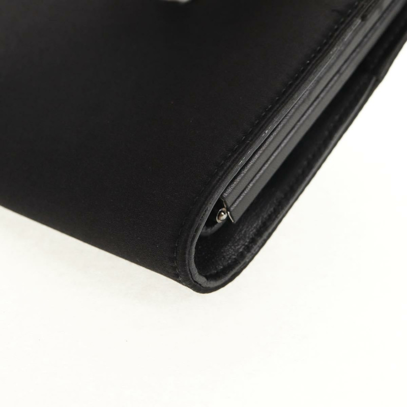 【日本直送】Salvatore Ferragamo Gancini 手拿包 緞面黑銀色 正品 146102V-15