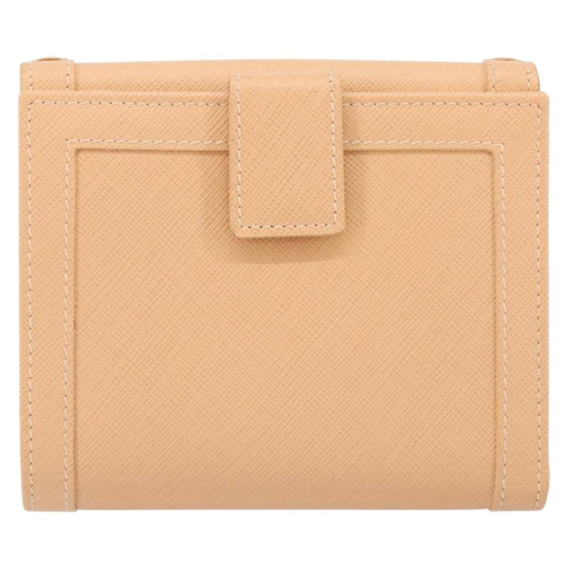 【日本直送】Salvatore Ferragamo Gancini 粉紅真皮雙折錢包，正品編號 145554-1