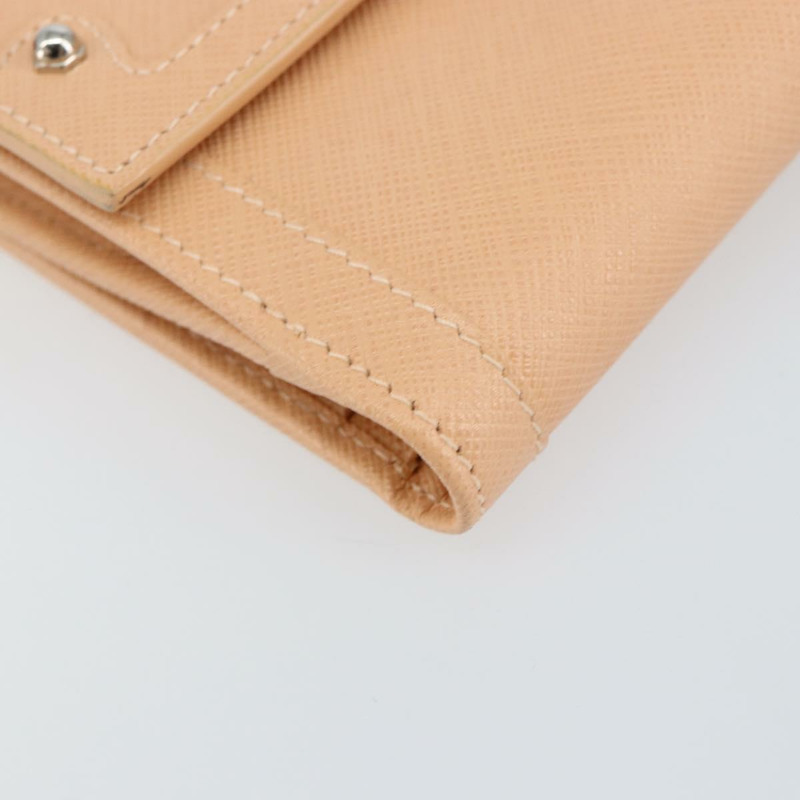 【日本直送】Salvatore Ferragamo Gancini 粉紅真皮雙折錢包，正品編號 145554-13