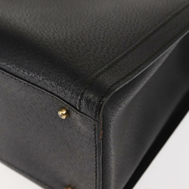 【日本直送】GUCCI 竹節手提包 皮革 黑色 正品 ep11149-13