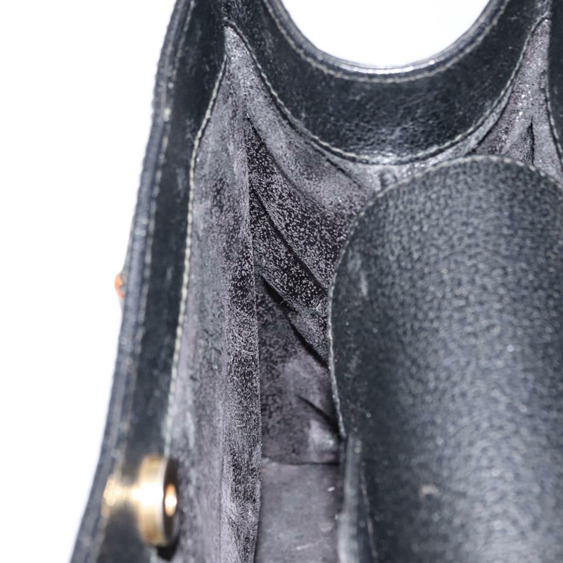 【日本直送】GUCCI 竹節手提包 皮革 黑色 正品 ep11149-20