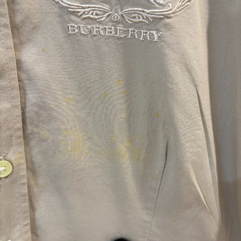 【美收精品】BURBERRY 茶色格紋長袖襯衫 4-233-7