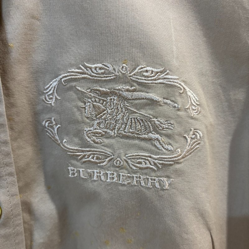 【美收精品】BURBERRY 茶色格紋長袖襯衫 4-233-10