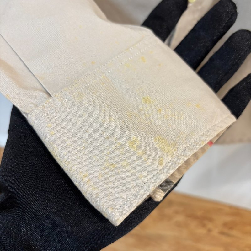 【美收精品】BURBERRY 茶色格紋長袖襯衫 4-233-12