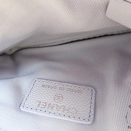 【巴黎站二手名牌專賣店】*現貨*CHANEL香奈兒真品*淡紫色荔枝紋小牛皮菱格銀色雙C一字拉鍊零錢包-3