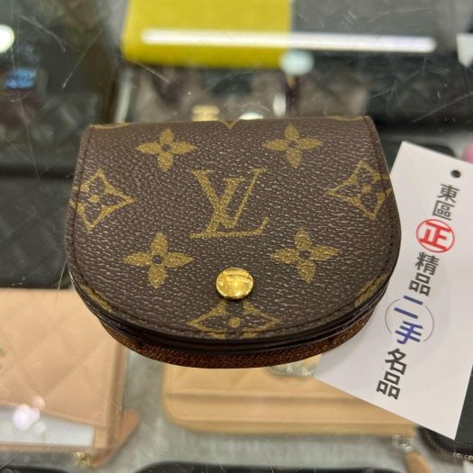 東區正精品㊣LV LOUIS VUITTON 原花釦子零錢包 RZ5932-0